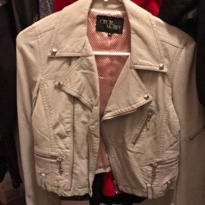 Cream leather jacket